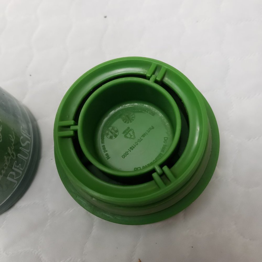 Starbucks 2008 Green Reduce Reuse Recycle Travel Coffee Mug Tumbler 16 Oz - Picture 7 of 8